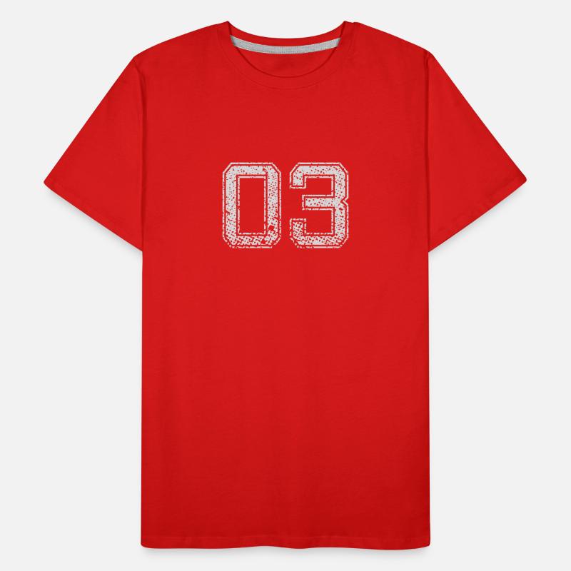 Number 03 Number zero Three gift Men's Premium Organic T-Shirt