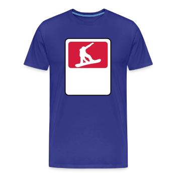 rahmen schild name text fahren snowboard sprung sp - Männer Premium Bio T-Shirt - Königsblau - Vorne - Damien (186cm)