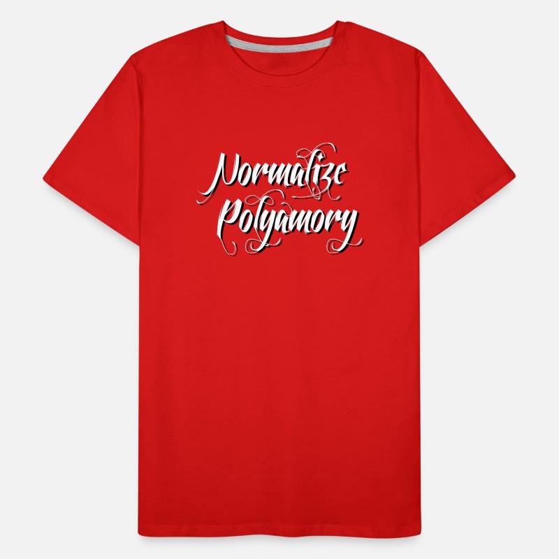 Normalize Polyamory | Polyamorous *blackwhite" Men's Premium Organic T-Shirt