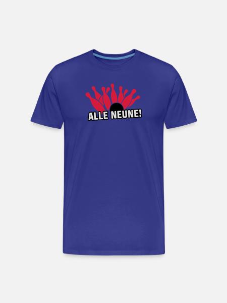 Bowling - All nine! Bowling shirt - Men's Premium Organic T-Shirt - royal blue