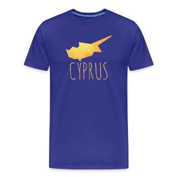 cyprus - Men's Premium Organic T-Shirt - royal blue - Front - Damien (186cm)