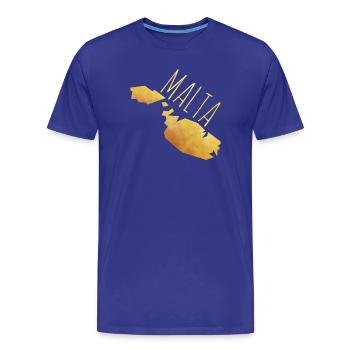 malta - Men's Premium Organic T-Shirt - royal blue - Front - Damien (186cm)