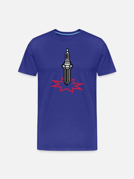 A spark plug with spark - Men's Premium Organic T-Shirt - royal blue