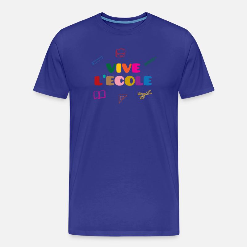 Vive l'Ecole - Männer Premium Bio T-Shirt - Königsblau
