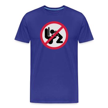Kotzen verboten | puke | Spit | Vomit not allowed - Men's Premium Organic T-Shirt - royal blue - Front - Damien (186cm)