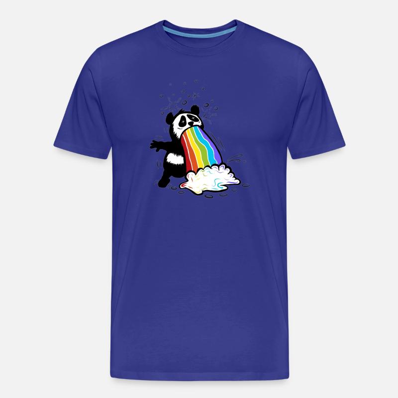 Panda_kotzt - Männer Premium Bio T-Shirt - Königsblau