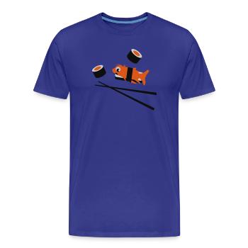 Sushi - Männer Premium Bio T-Shirt - Königsblau - Vorne - Damien (186cm)