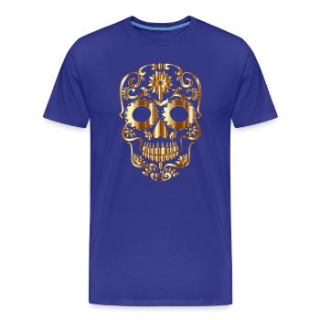 Totenkopf - Männer Premium Bio T-Shirt - Königsblau - Vorne - Damien (186cm)
