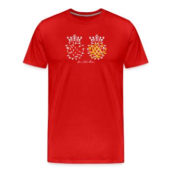Johann Sebastian Bach seal - Men's Premium Organic T-Shirt - red - Front - Damien (186cm)