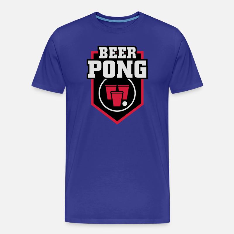 Beer Pong Patch - Männer Premium Bio T-Shirt - Königsblau