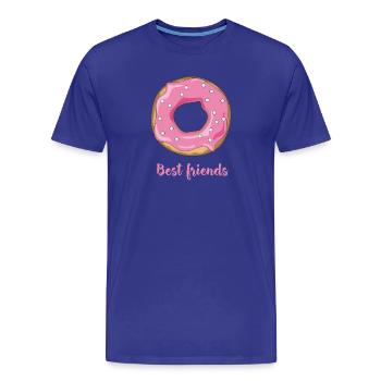 Donut favorite food sweet snack pink sugar casting lo - Men's Premium Organic T-Shirt - royal blue - Front - Damien (186cm)