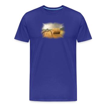 Ernte - Männer Premium Bio T-Shirt - Königsblau - Vorne - Damien (186cm)