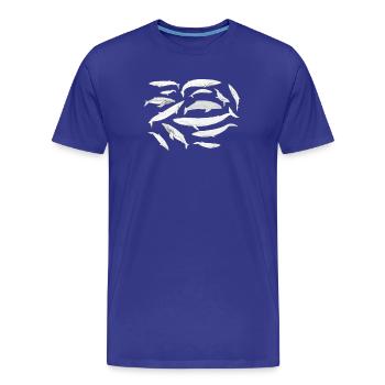 Baleines - Baleines - Baleines - T-shirt bio Premium Homme - bleu roi - Devant - Damien (186cm)