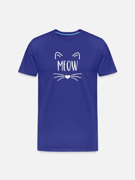 Cat, meow, meow - Men's Premium Organic T-Shirt - royal blue