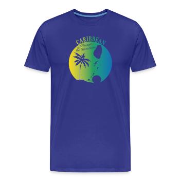 St VINCENT & LES GRENADINES - T-shirt bio Premium Homme - bleu roi - Devant - Damien (186cm)