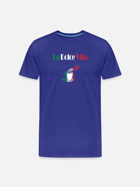 La Dolce Vita coffee - Men's Premium Organic T-Shirt - royal blue