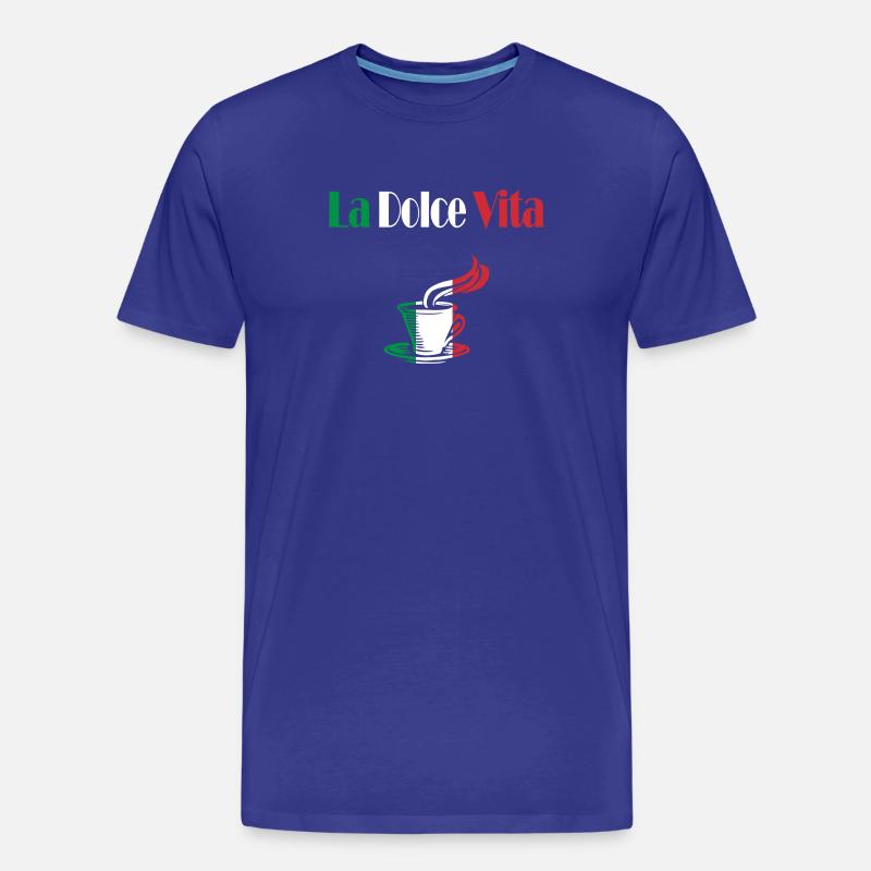 La Dolce Vita kaffee - Männer Premium Bio T-Shirt - Königsblau