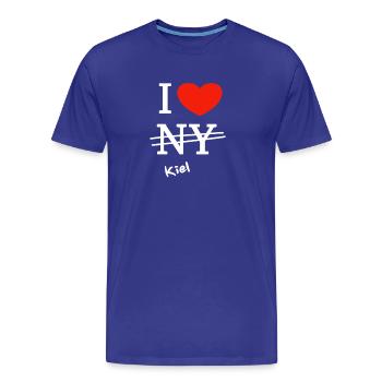 J'adore Kiel - J'adore Kiel - T-shirt bio Premium Homme - bleu roi - Devant - Damien (186cm)
