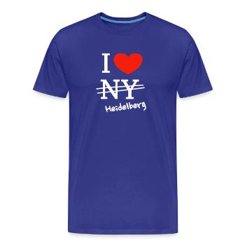 J'adore Heidelberg - J'adore Heidelberg - T-shirt bio Premium Homme - bleu roi - Devant - Damien (186cm)