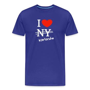 J'adore Karlsruhe - J'adore Karlsruhe - T-shirt bio Premium Homme - bleu roi - Devant - Damien (186cm)