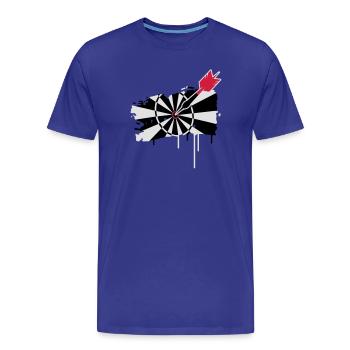 Jeu de fléchettes avec des fléchettes - T-shirt bio Premium Homme - bleu roi - Devant - Damien (186cm)