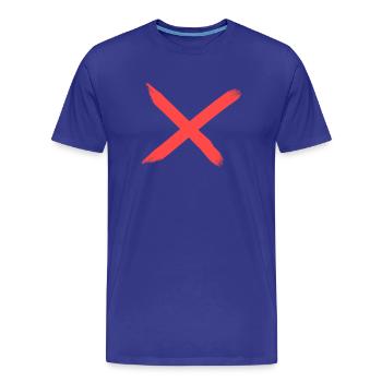 X - Men's Premium Organic T-Shirt - royal blue - Front - Damien (186cm)