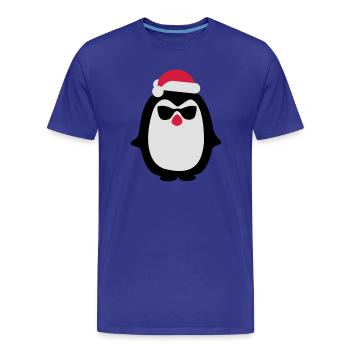 Pinguin - Männer Premium Bio T-Shirt - Königsblau - Vorne - Damien (186cm)