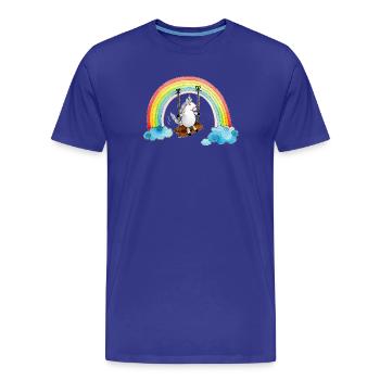 Swinging Unicorn - Men's Premium Organic T-Shirt - royal blue - Front - Damien (186cm)