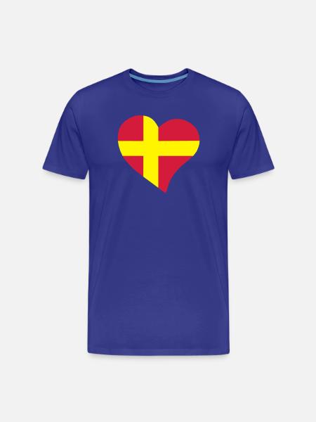 heart - Men's Premium Organic T-Shirt - royal blue