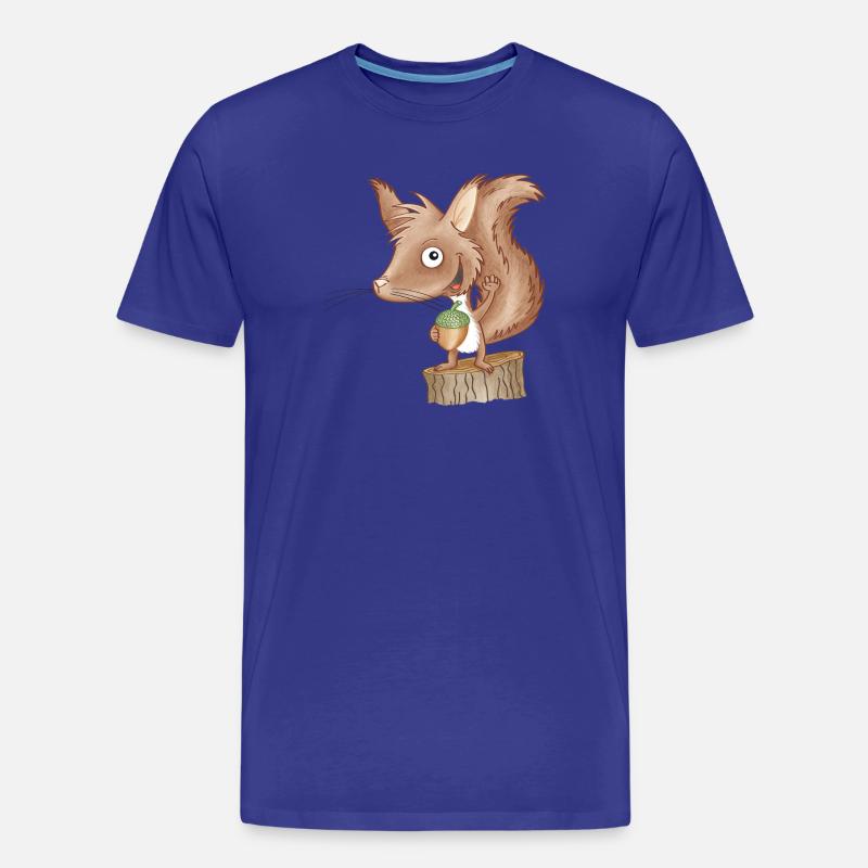 keckes Eichhörnchen - Männer Premium Bio T-Shirt - Königsblau