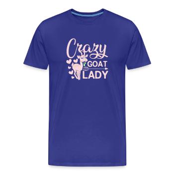 Dame chèvre folle - T-shirt bio Premium Homme - bleu roi - Devant - Damien (186cm)