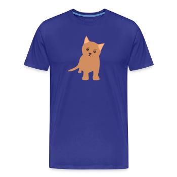 Brown kitten - Men's Premium Organic T-Shirt - royal blue - Front - Damien (186cm)