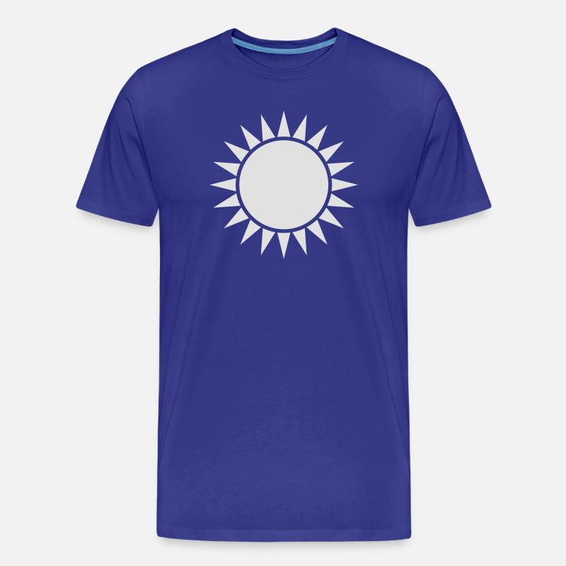 sonne weiss - Männer Premium Bio T-Shirt - Königsblau