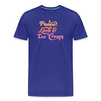 Eis - Männer Premium Bio T-Shirt - Königsblau - Vorne - Damien (186cm)