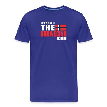 Keep Calm The Norwegian / Norwegen / Geschenk - Männer Premium Bio T-Shirt - Königsblau - Vorne - Damien (186cm)