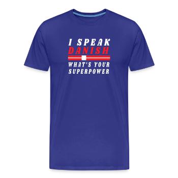 I speak Danish Daenemark Patriot Flagge Geschenk - Männer Premium Bio T-Shirt - Königsblau - Vorne - Damien (186cm)