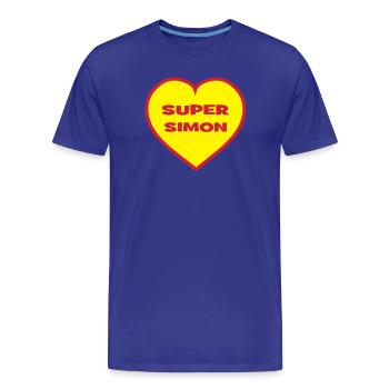 Super-Simon - Männer Premium Bio T-Shirt - Königsblau - Vorne - Damien (186cm)
