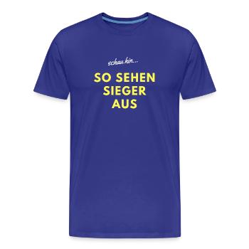 so sehen sieger aus - Männer Premium Bio T-Shirt - Königsblau - Vorne - Damien (186cm)