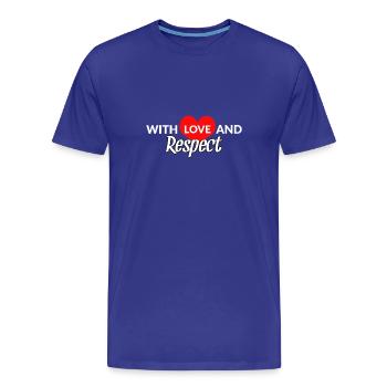 Respect Acceptation tolérance Reconnaissance - T-shirt bio Premium Homme - bleu roi - Devant - Damien (186cm)