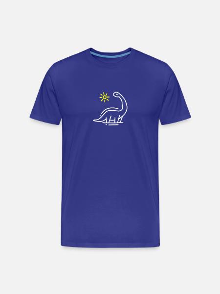 dinosaur - Men's Premium Organic T-Shirt - royal blue