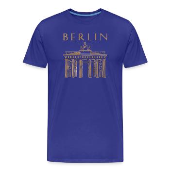 Porte de Brandebourg à Berlin - T-shirt bio Premium Homme - bleu roi - Devant - Damien (186cm)