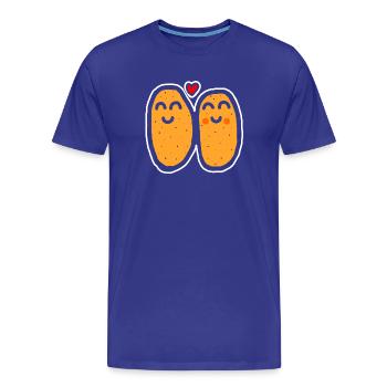 Chemise Amant De Pommes De Terre - T-shirt bio Premium Homme - bleu roi - Devant - Damien (186cm)