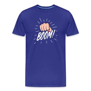 Strip Pop with female fist - Men's Premium Organic T-Shirt - royal blue - Front - Damien (186cm)
