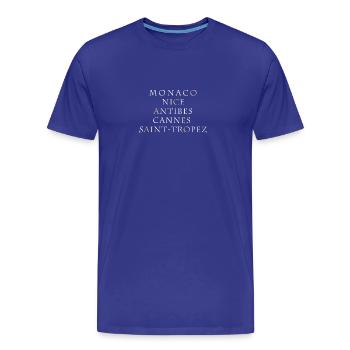 Monaco - T-shirt bio Premium Homme - bleu roi - Devant - Damien (186cm)