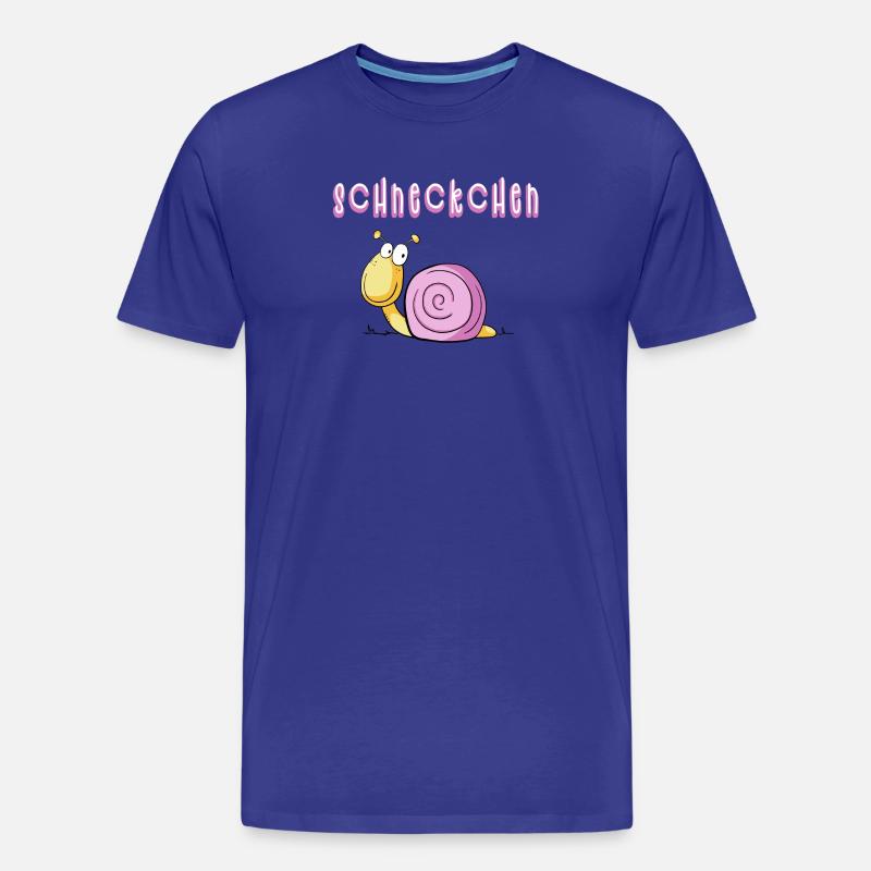 Lustige Scheckchen Schnecke I Comic - Männer Premium Bio T-Shirt - Königsblau