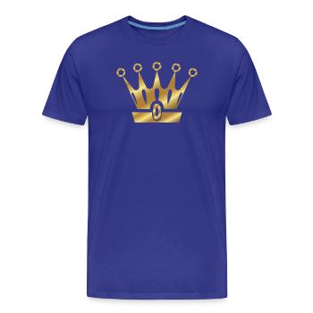 Couronne de couronnes King Queen JGA Wedding Bride Bräu - T-shirt bio Premium Homme - bleu roi - Devant - Damien (186cm)