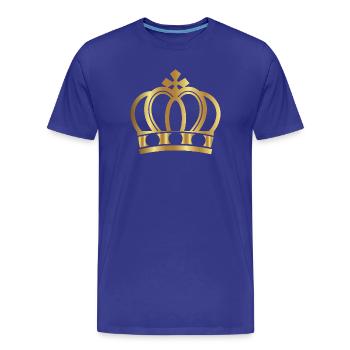 Couronne de couronnes King Queen JGA Wedding Bride Bräu - T-shirt bio Premium Homme - bleu roi - Devant - Damien (186cm)