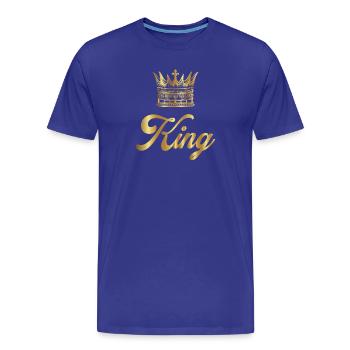 Couronne de couronnes King Queen JGA Wedding Bride Bräu - T-shirt bio Premium Homme - bleu roi - Devant - Damien (186cm)