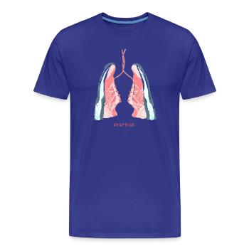 laufender Liebhaber - Männer Premium Bio T-Shirt - Königsblau - Vorne - Damien (186cm)