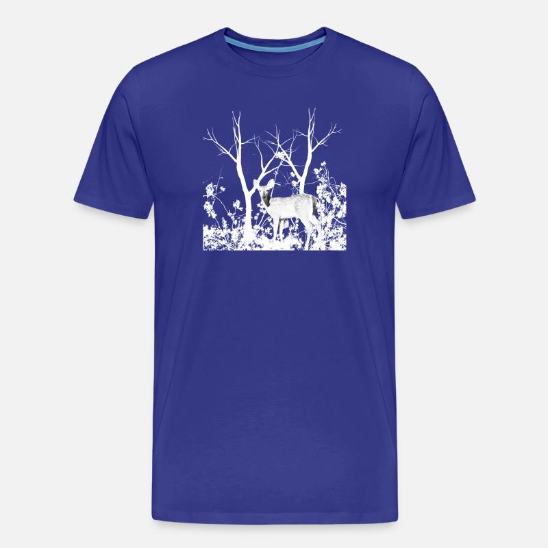 Biche Gracieuse Forêt Sauvage - T-shirt bio Premium Homme - bleu roi